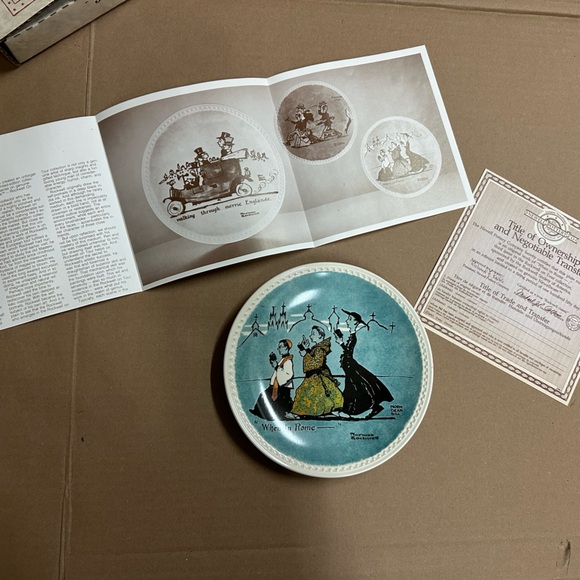 NORMAN ROCKWELL Plate "When in Rome" by Newell Pottery Co. New In Box - Picture 3 of 4